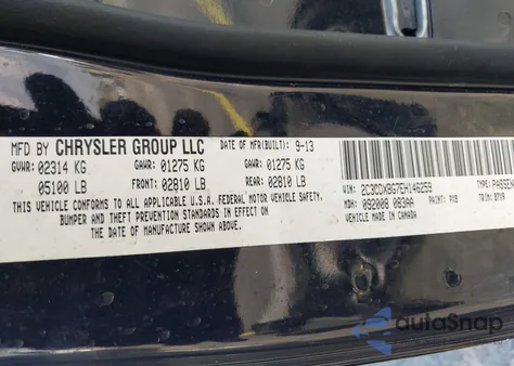 2014 Dodge Charger Se from USA, damaged, VIN 2C3CDXBG7EH146259